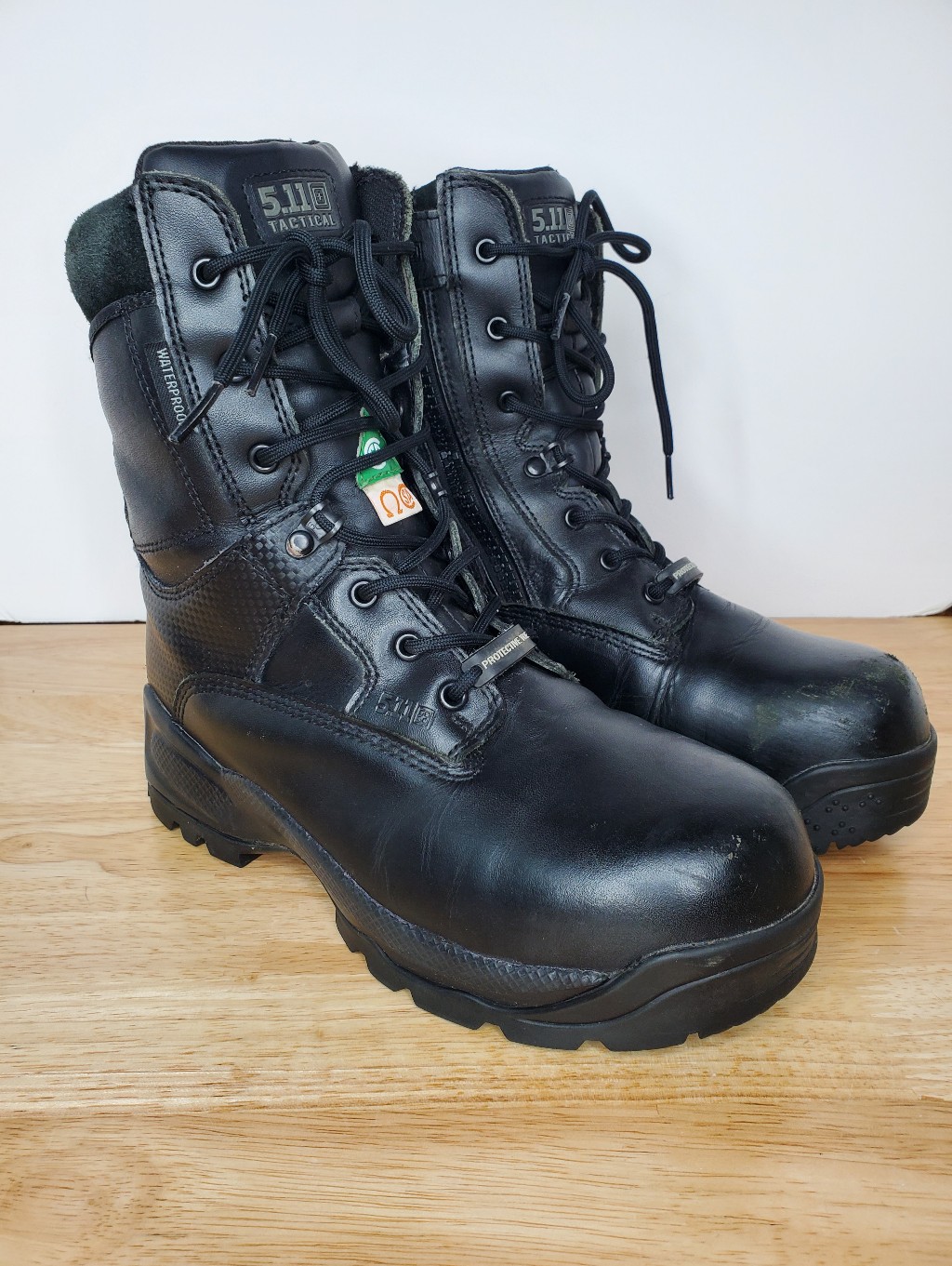 5.11 Tactical Atac Shield Boots 8 Inch Mens Size 7 Black Leather